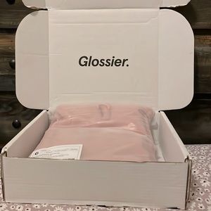 Pink Medium Glossier Hoodie NWT